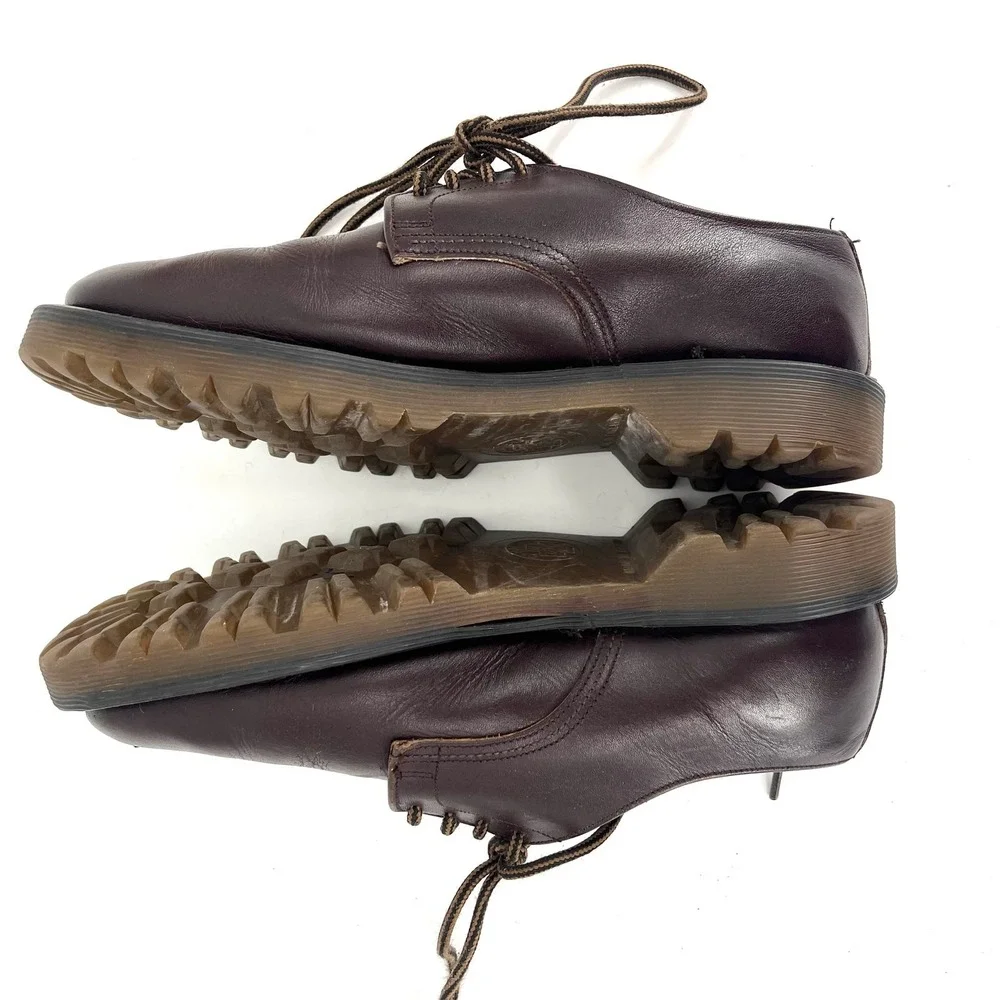Dr Marten's Brown Leather 1461 4-eye Brown Oxford Lace up Made in England Men 6‎